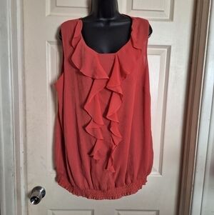 Nue options plus ruffled tank top size 2X